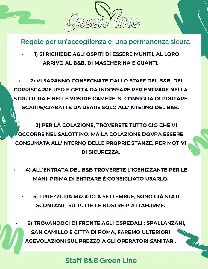 Bed & Breakfast Green Line Roma